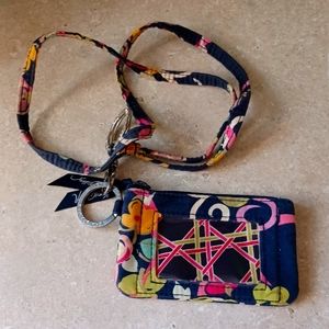 Vera bradley id case & laynard